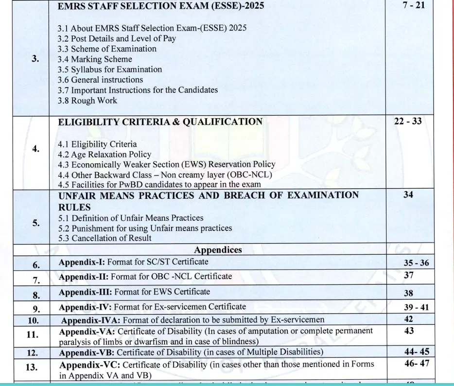 EMRS Teaching Notification 2025