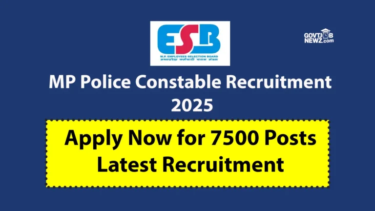 MP Police Constable Recruitment 2025