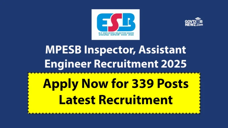 MPESB Inspector Recruitment 2025