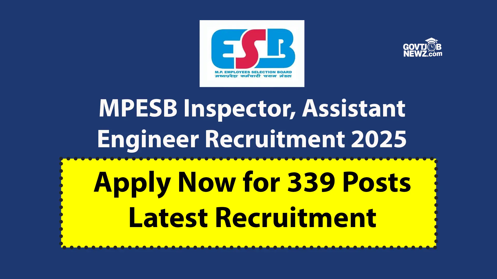 MPESB Inspector Recruitment 2025