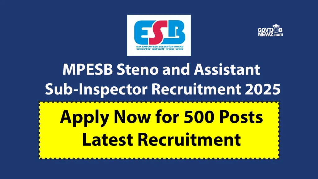 MPESB Steno Recruitment 2025