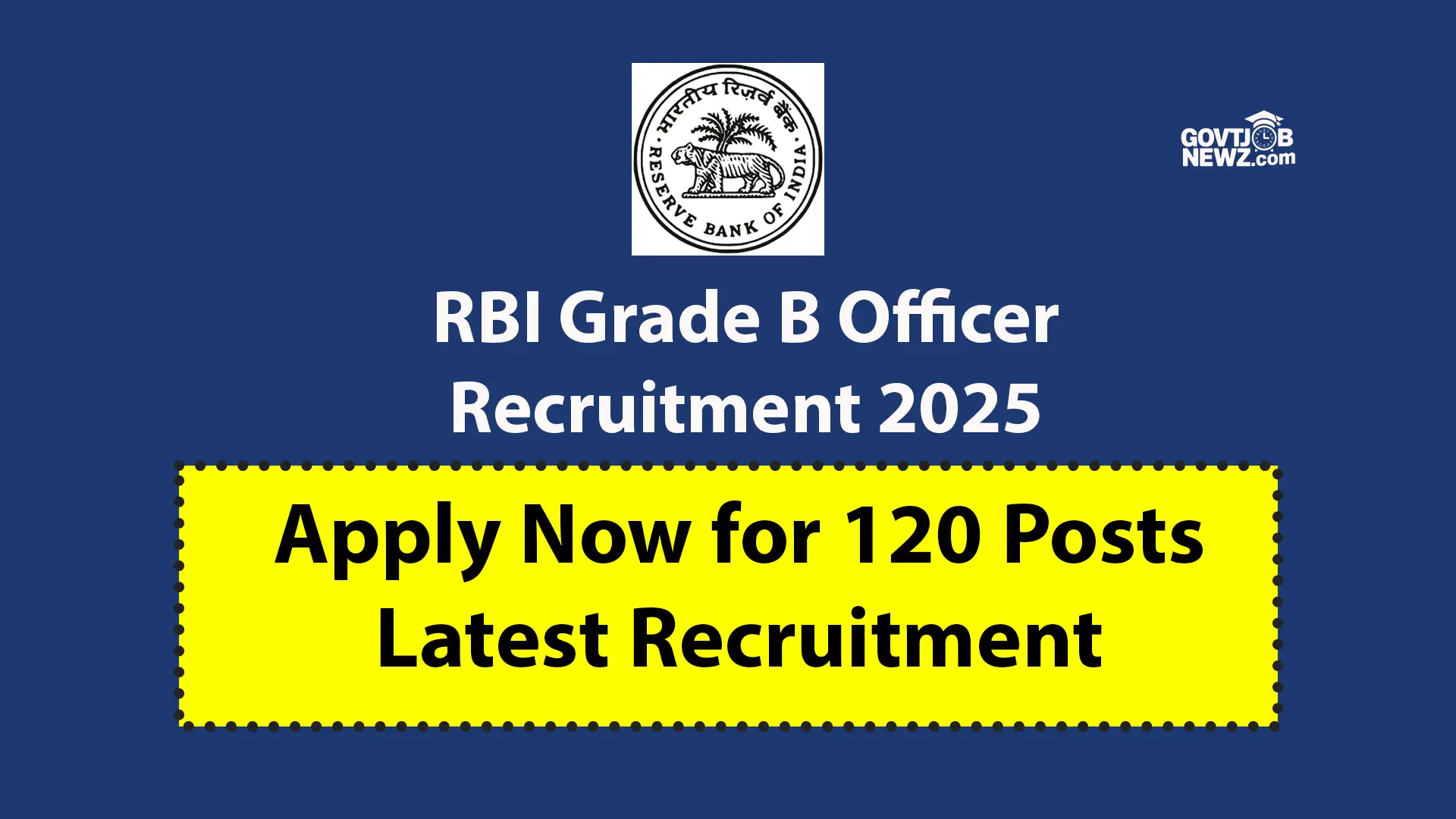 RBI Grade B Recruitment 2025