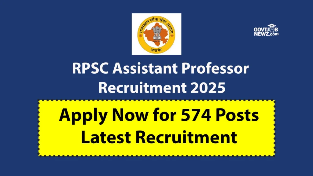 RPSC Assistant Professor Recruitment 2025