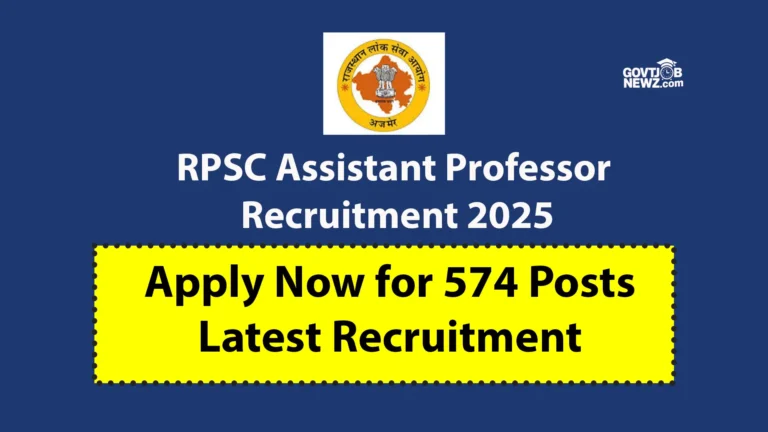 RPSC Assistant Professor Recruitment 2025