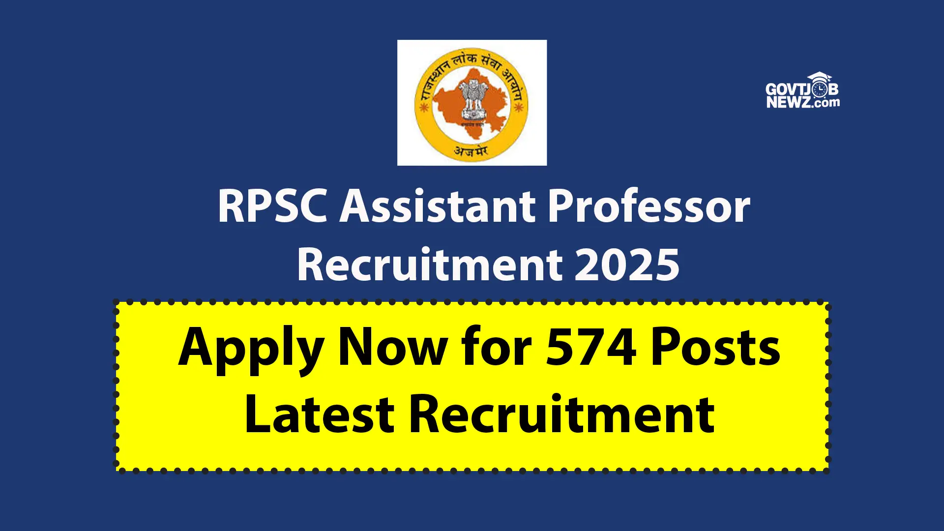 RPSC Assistant Professor Recruitment 2025