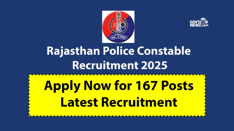Rajasthan Police Constable Recruitment 2025