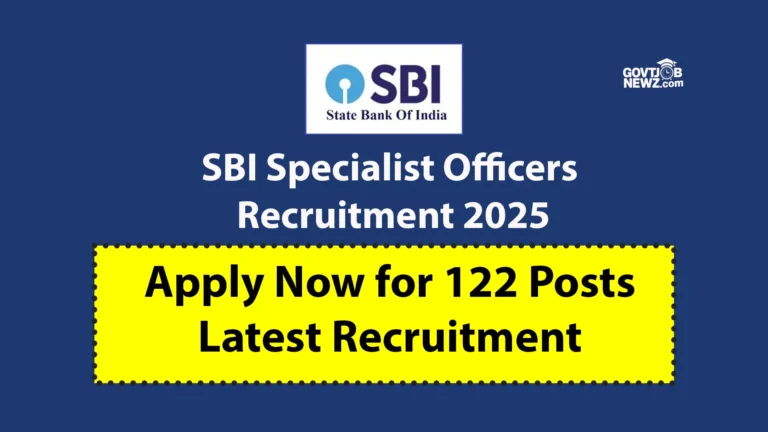 SBI Specialist Officers Recruitment 2025