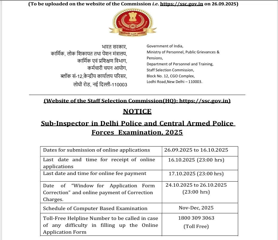 Delhi Police CPO Recruitment 2025