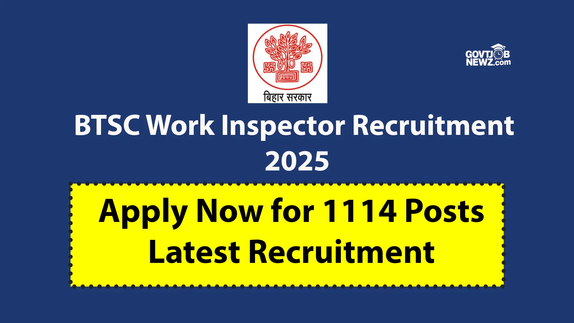 BTSC Work Inspector Recruitment 2025