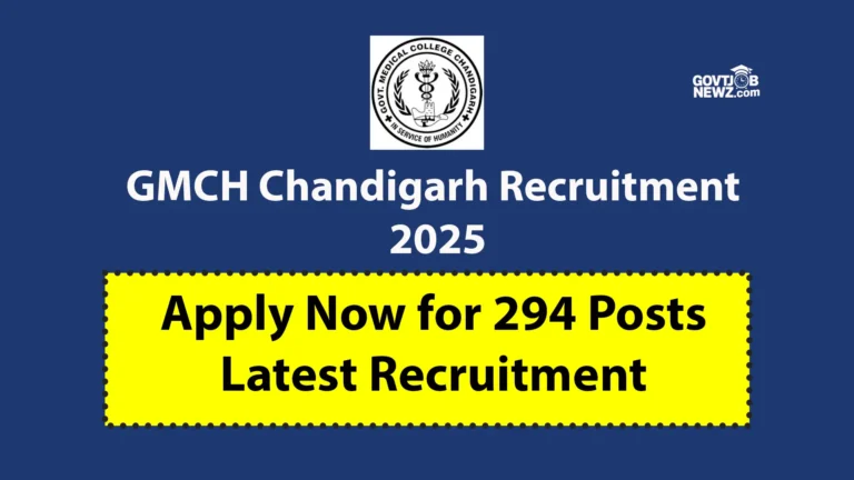 GMCH Chandigarh Recruitment 2025