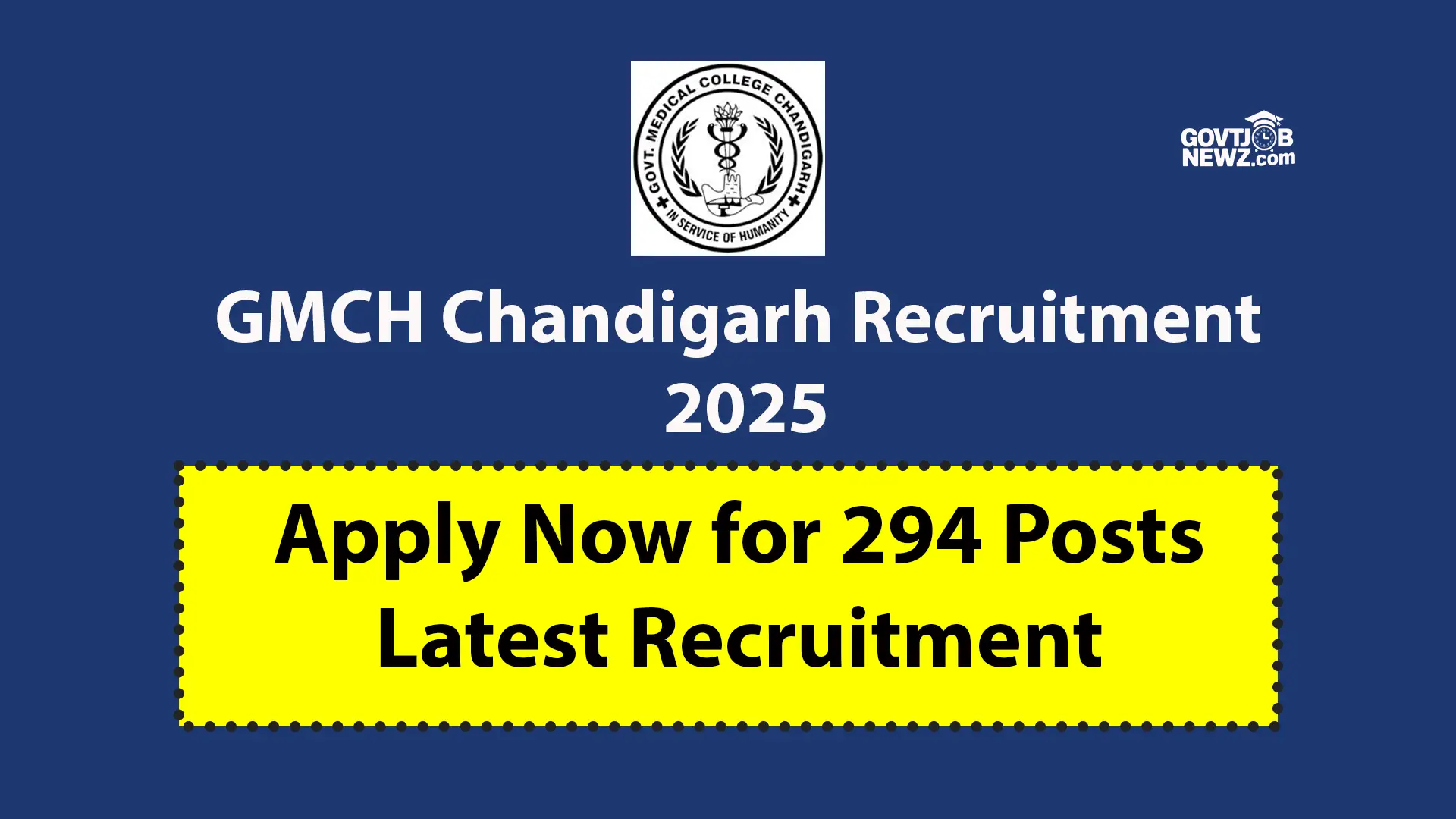 GMCH Chandigarh Recruitment 2025