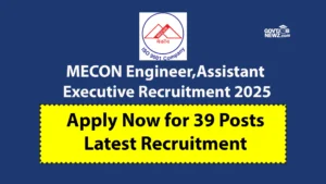 MECON Engineer Recruitment 2025