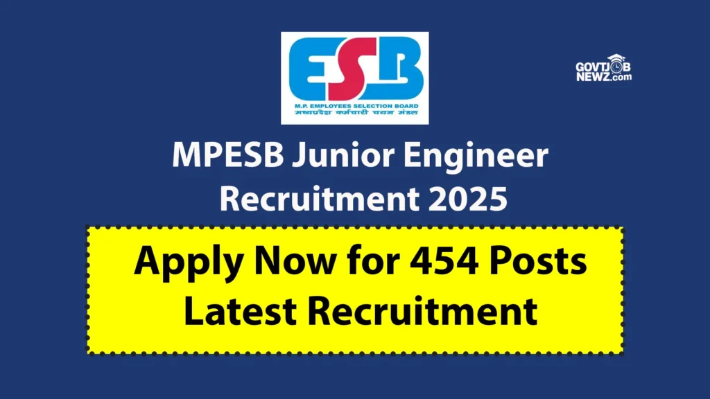 MPESB Junior Engineer Recruitment 2025