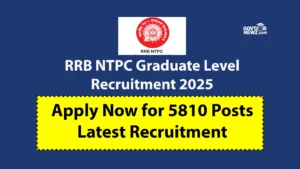 RRB NTPC Graduate Level Recruitment 2025