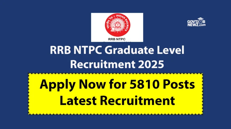 RRB NTPC Graduate Level Recruitment 2025