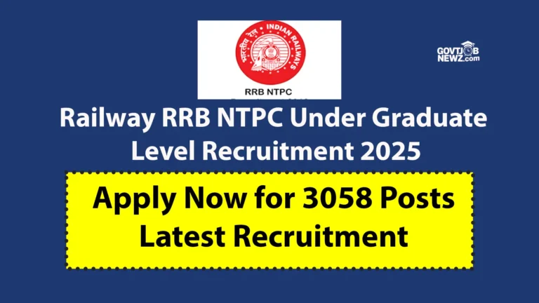 RRB NTPC Under Graduate Recruitment 2025