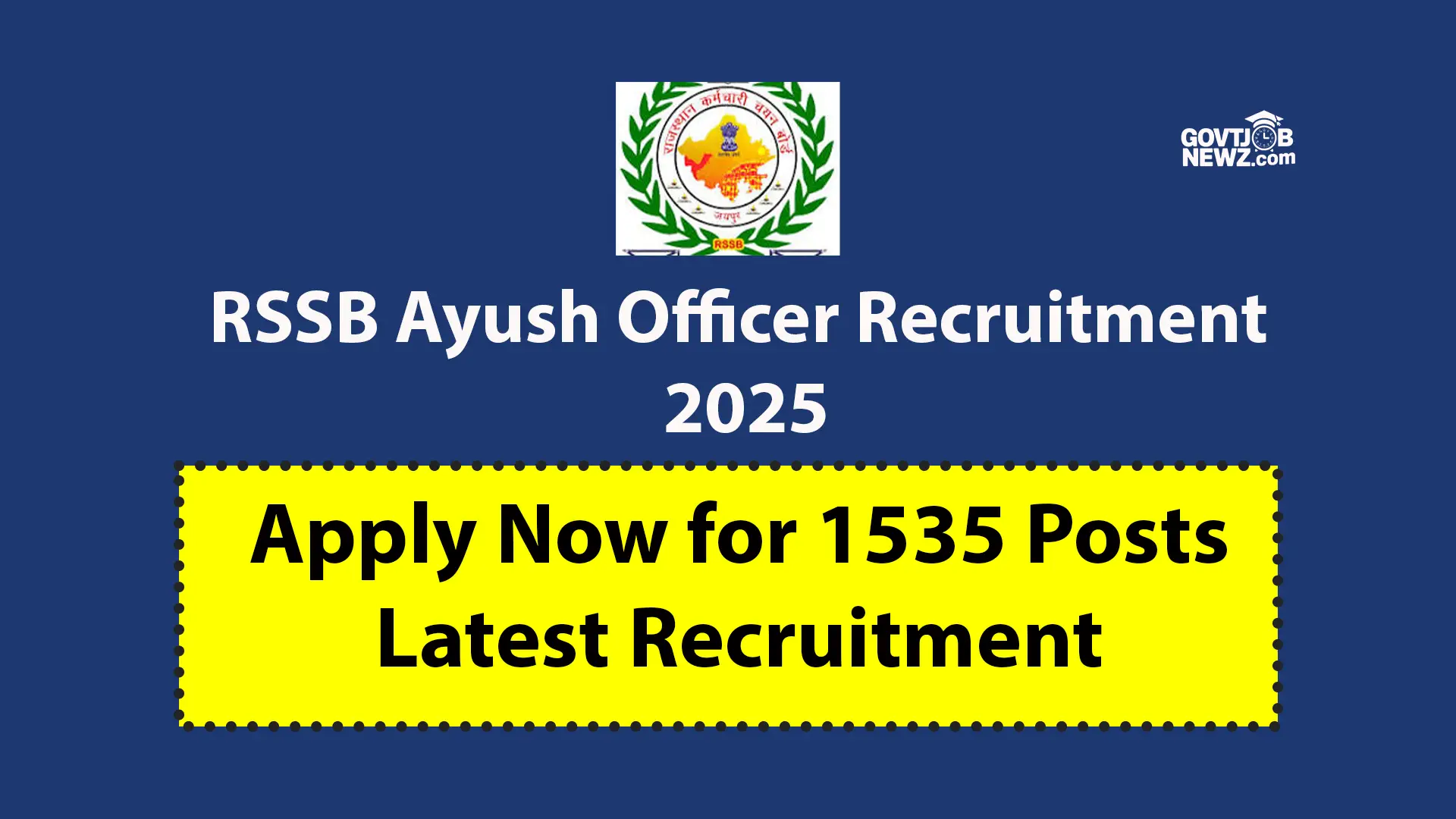 RSSB Ayush Officer Recruitment 2025