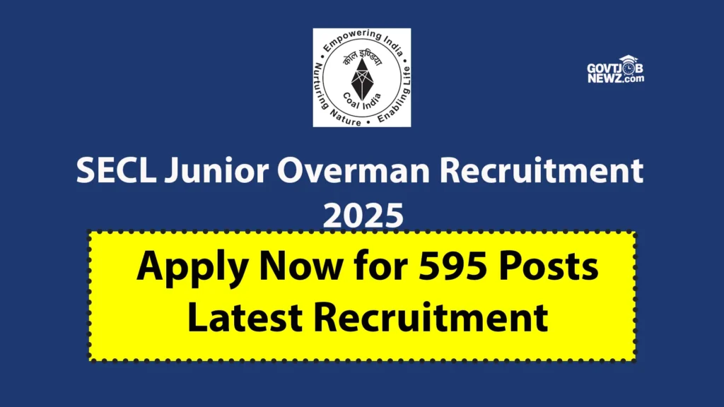 SECL Junior Overman Recruitment 2025