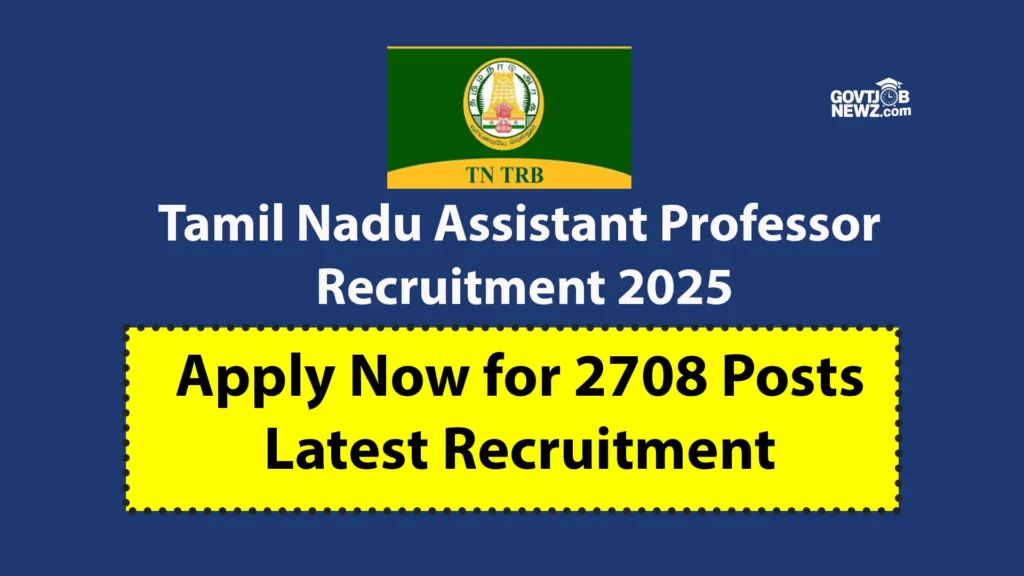 TN TRB Assistant Professor Recruitment 2025
