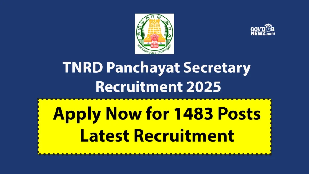 TNRD Panchayat Secretary Recruitment 2025