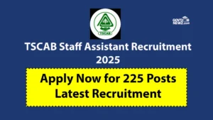 TSCAB Staff Assistant Recruitment 2025