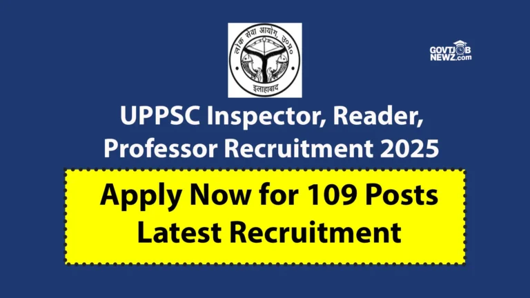 UPPSC Inspector Recruitment 2025