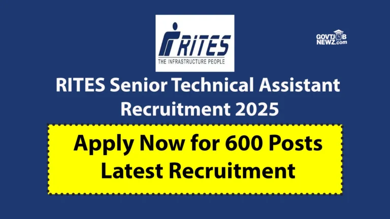 RITES Senior Technical Assistant Recruitment 2025