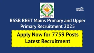 RSSB REET Mains Recruitment 2025