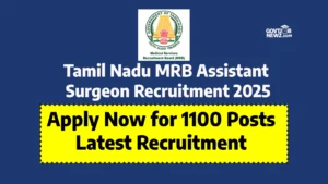 TN MRB Assistant Surgeon Recruitment 2025 Apply Online 1100 Posts