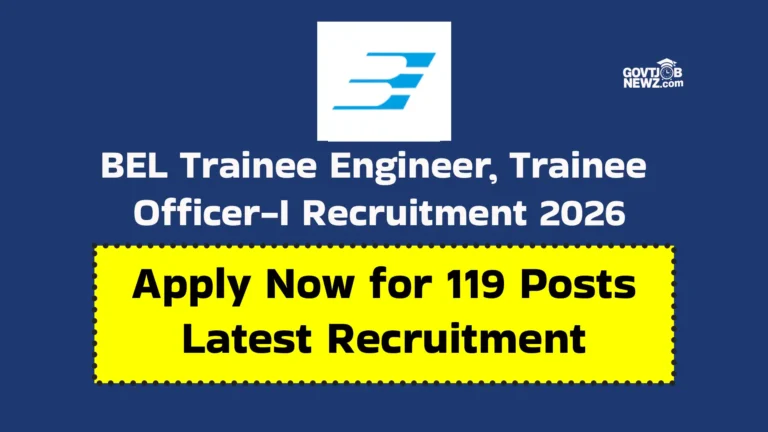 BEL Trainee Engineer Recruitment 2026