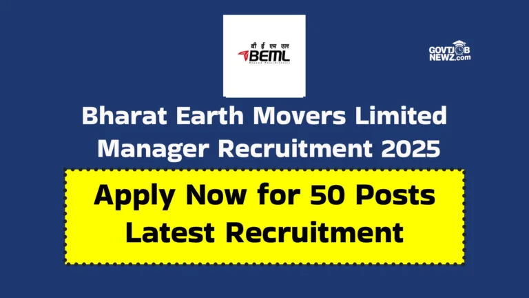 BEML Manager Recruitment 2025