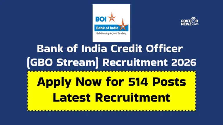 BOI Credit Officer Recruitment 2026