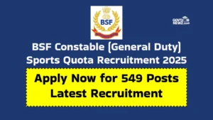 BSF Sports Quota Recruitment 2025