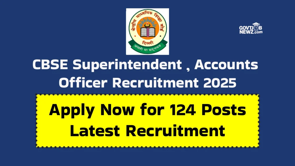 CBSE Superintendent Recruitment 2025