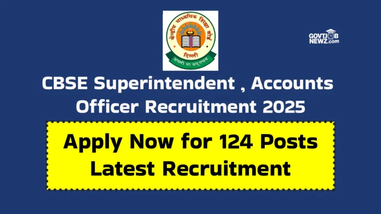 CBSE Superintendent Recruitment 2025