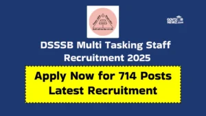 DSSSB MTS Recruitment 2025