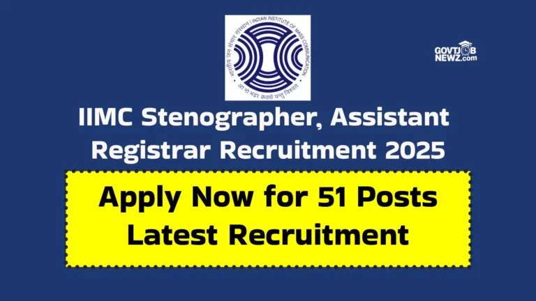IIMC Stenographer Recruitment 2025