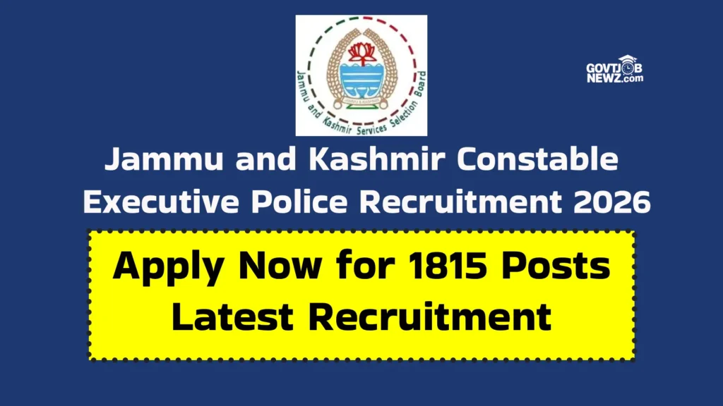 JKSSB Constable Recruitment 2026
