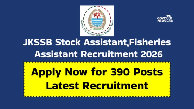 JKSSB Supervisor Recruitment 2026
