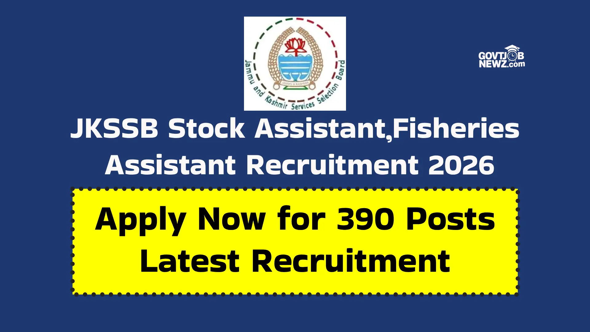 JKSSB Supervisor Recruitment 2026