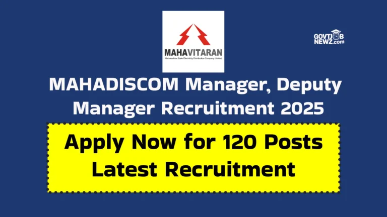 MAHADISCOM Manager Recruitment 2025