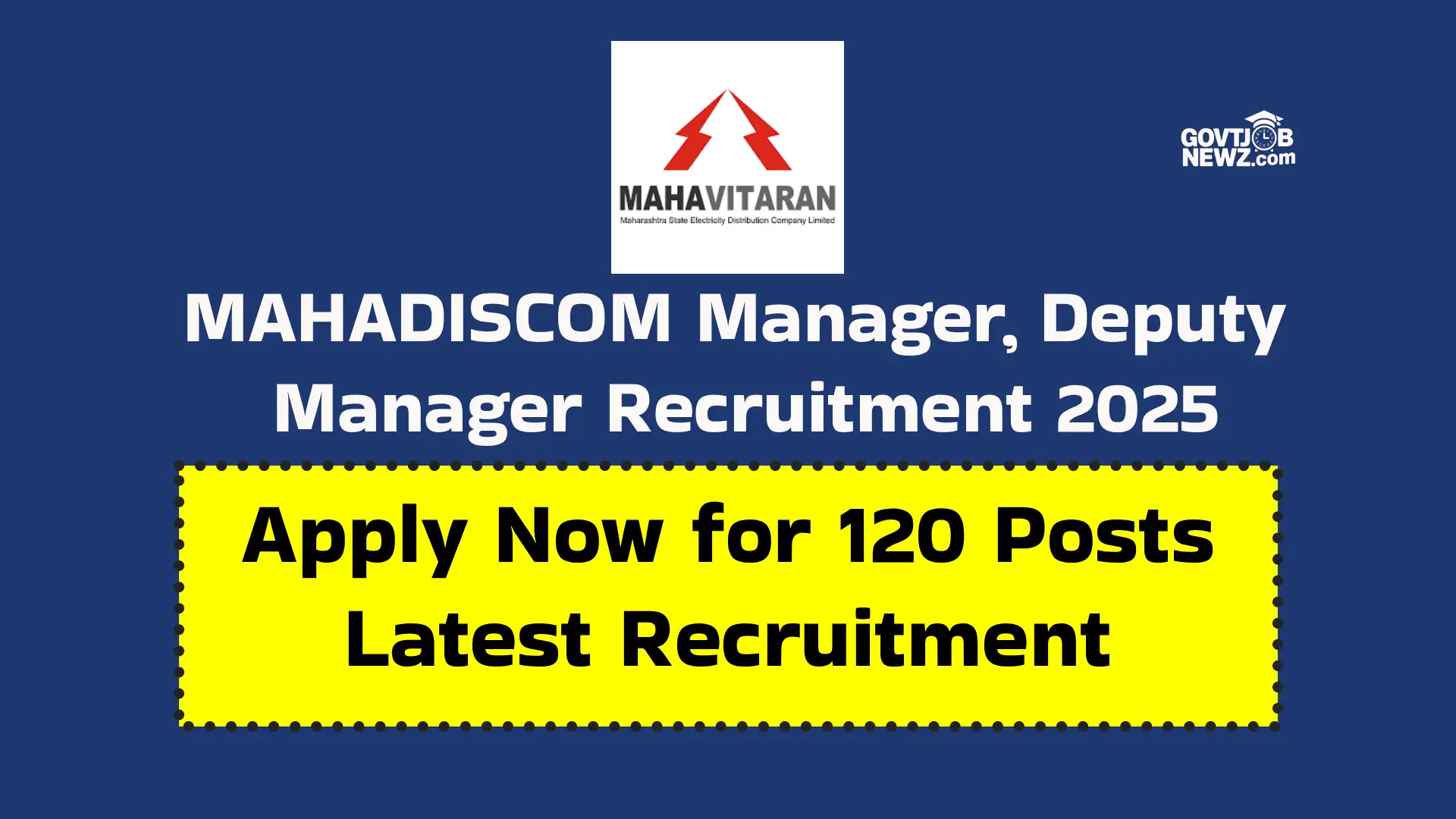 MAHADISCOM Manager Recruitment 2025
