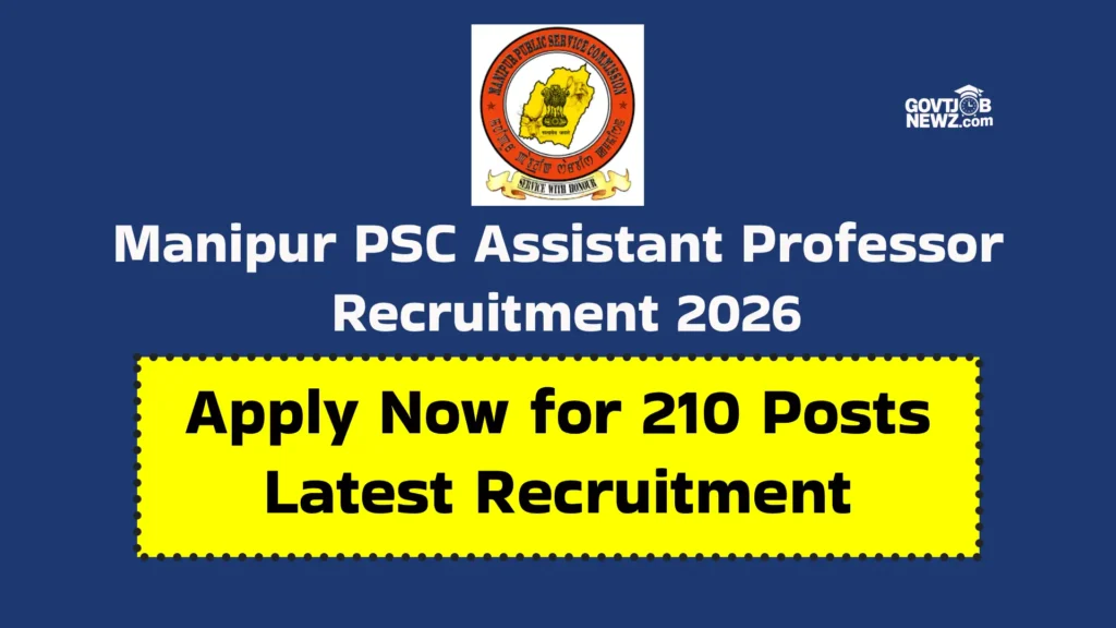 Manipur PSC Assistant Professor Recruitment 2026