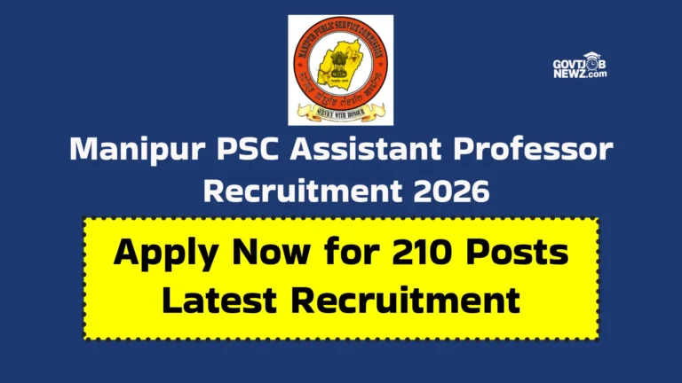 Manipur PSC Assistant Professor Recruitment 2026