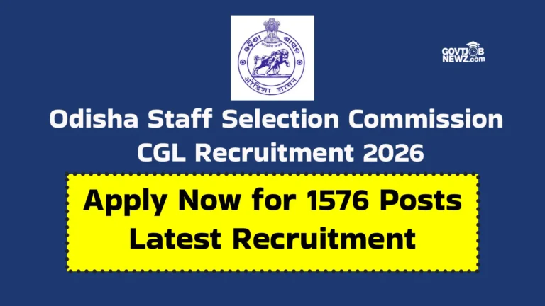 OSSC CGL Recruitment 2026