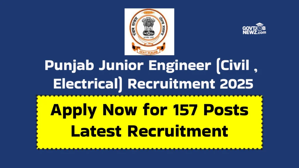 PSSSB JE Recruitment 2025