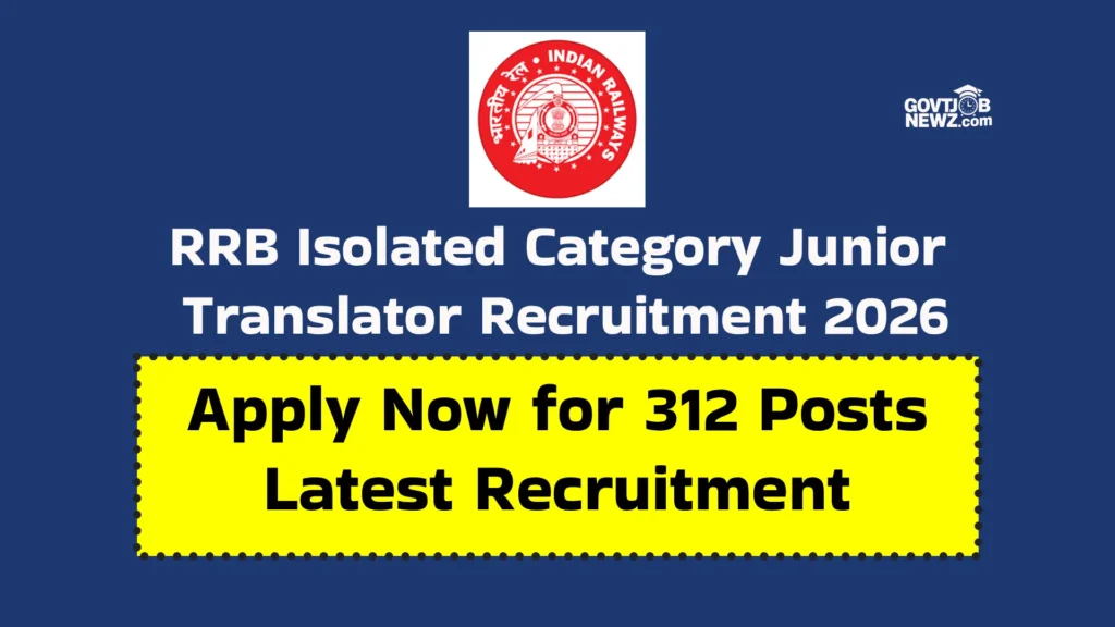 RRB Isolated Category Recruitment 2026 