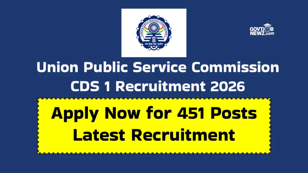 UPSC CDS 1 Recruitment 2026