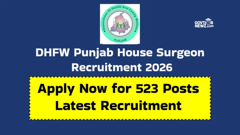 DHFW Punjab Surgeon Recruitment 2026