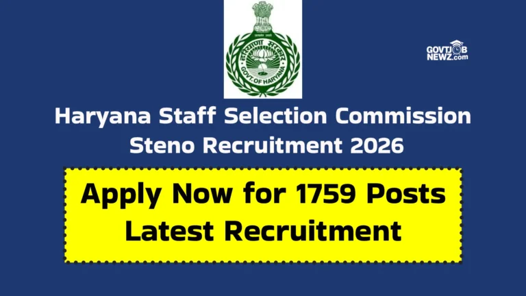 HSSC Steno Recruitment 2026
